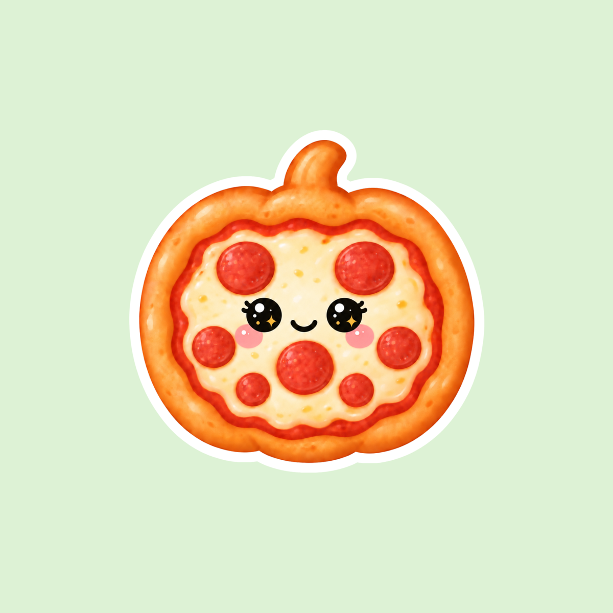 Pumpkin Pizza Sticker