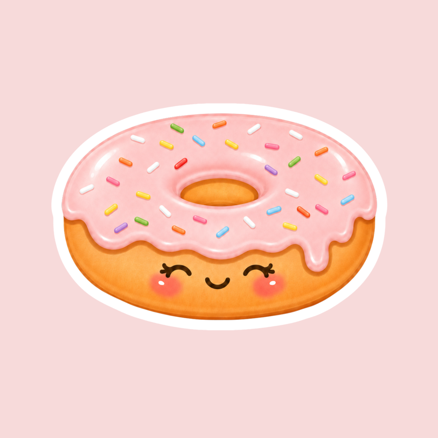 Strawberry Sprinkle Donut Sticker