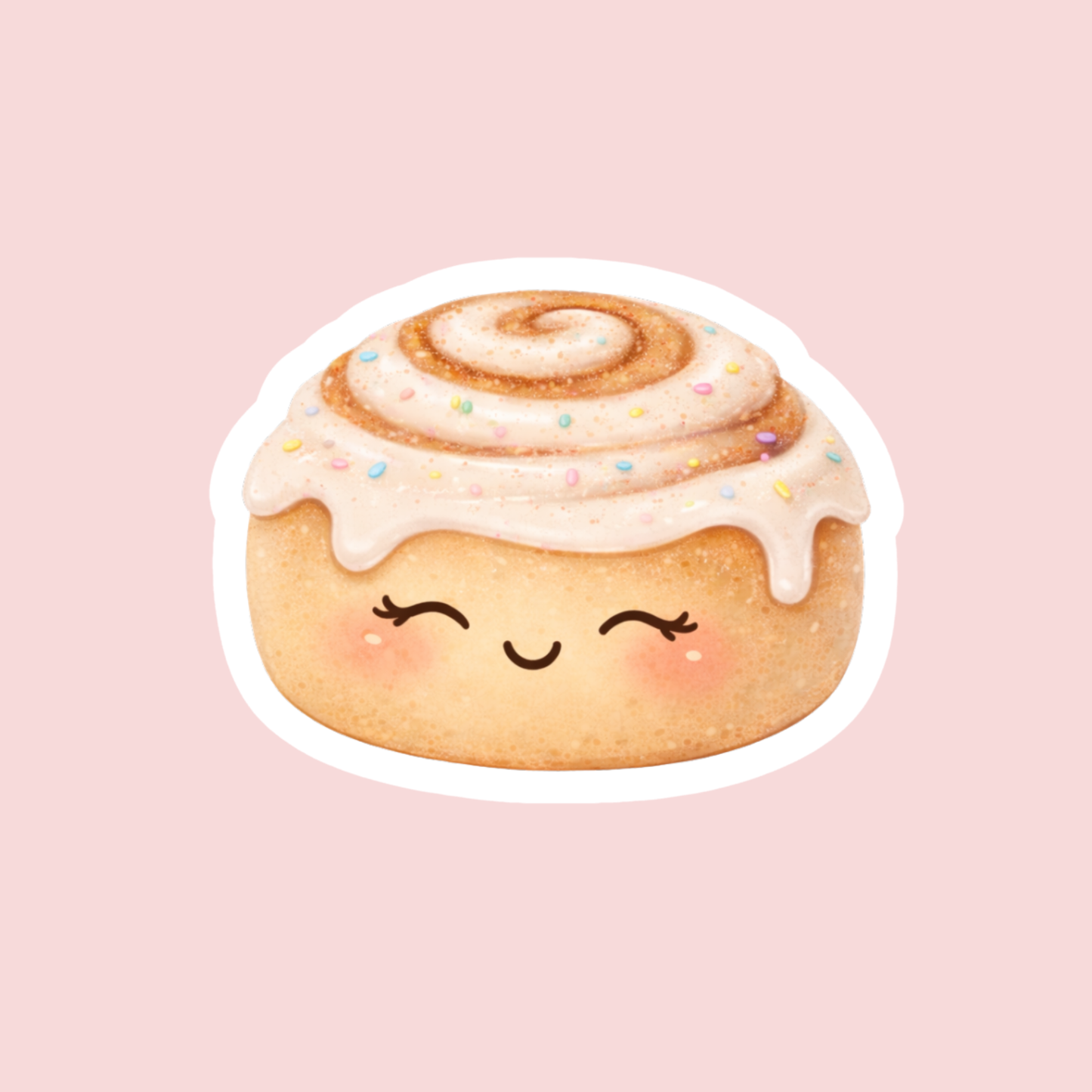 Birthday Cinnamon Roll Sticker