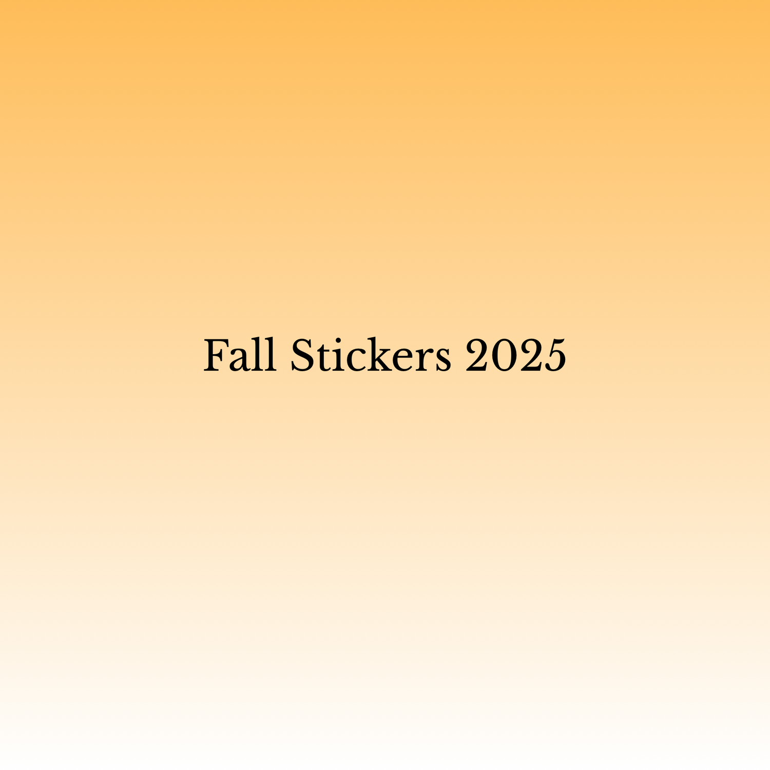 Fall Stickers 2025