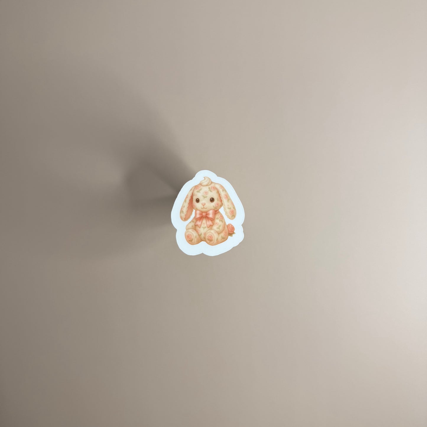 Lace-Trim Bunny Plush Sticker