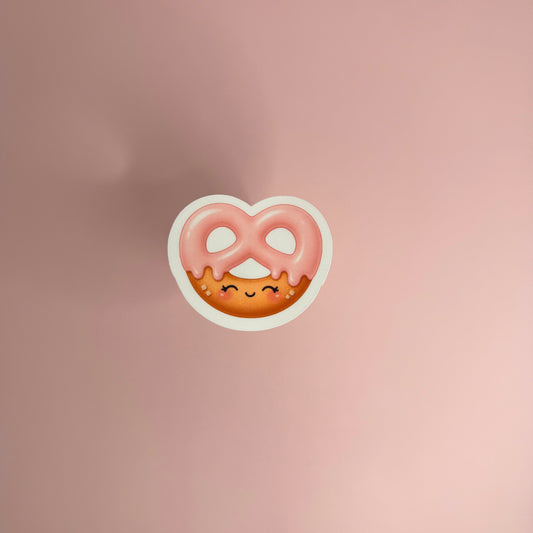 Strawberry Chocolate Dipped Pretzel Mini Cutie™ Sticker