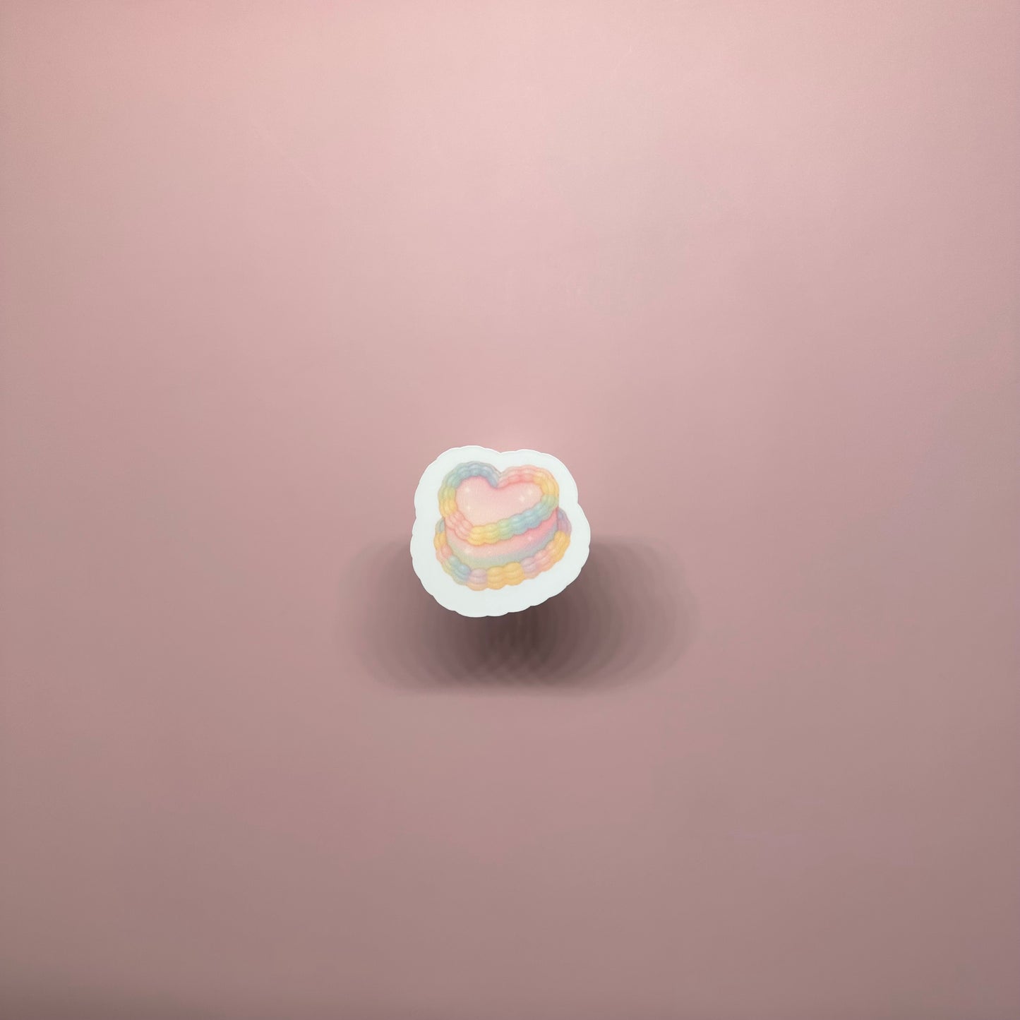 Rainbow Heart Cake Sticker