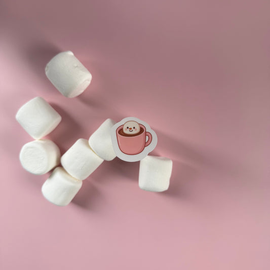 Snowman Marshmallow in Cocoa Sticker