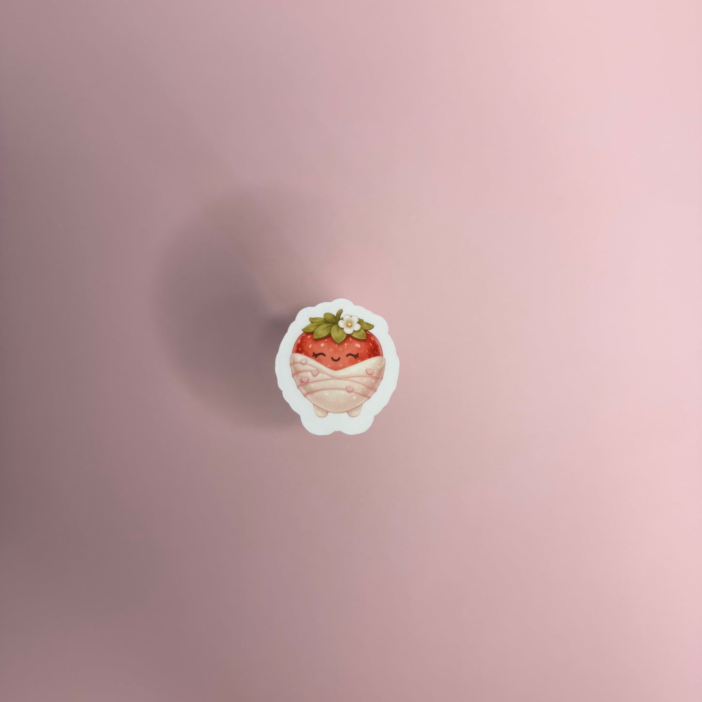White Chocolate Covered Strawberry Sticker