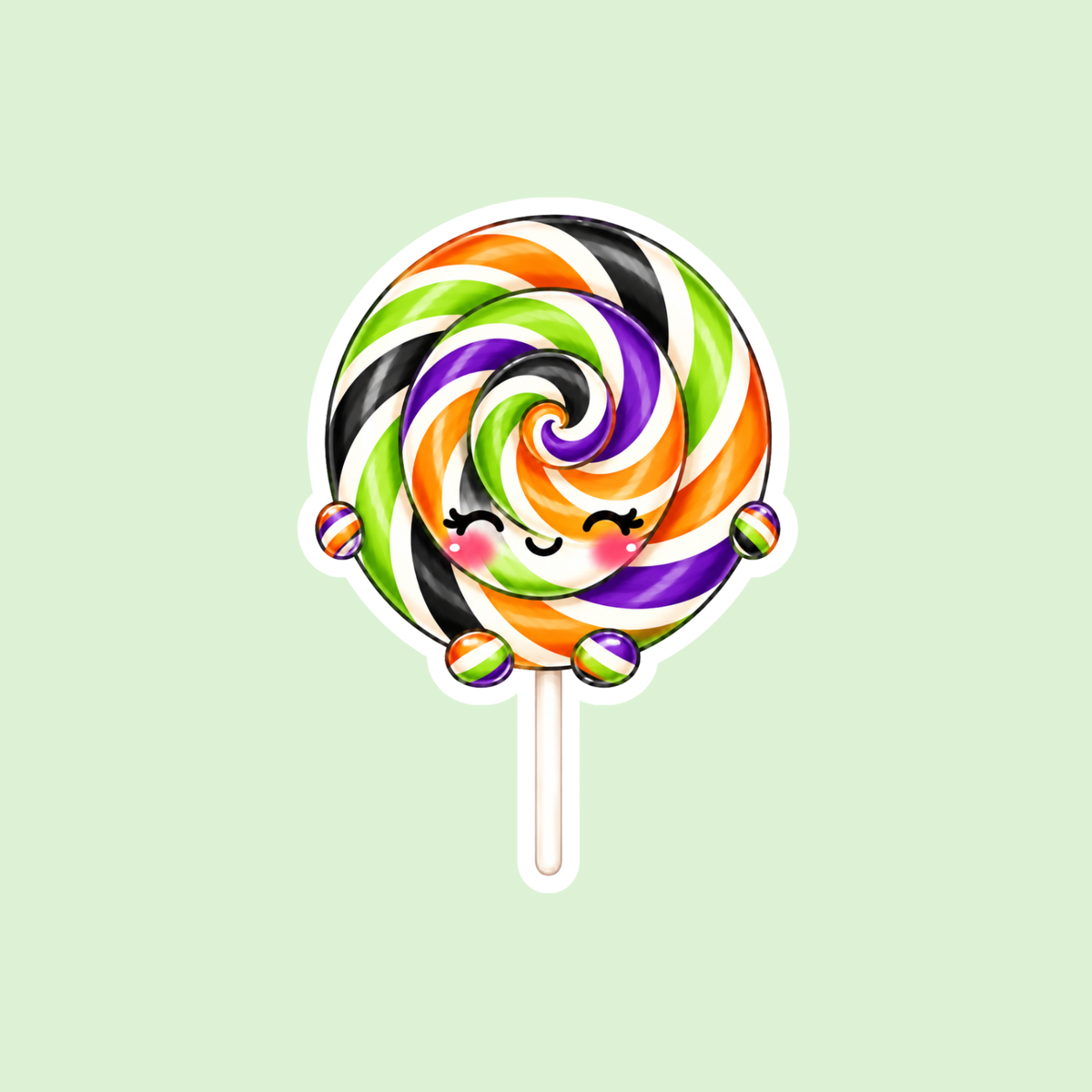 Halloween Swirl Lollipop Sticker