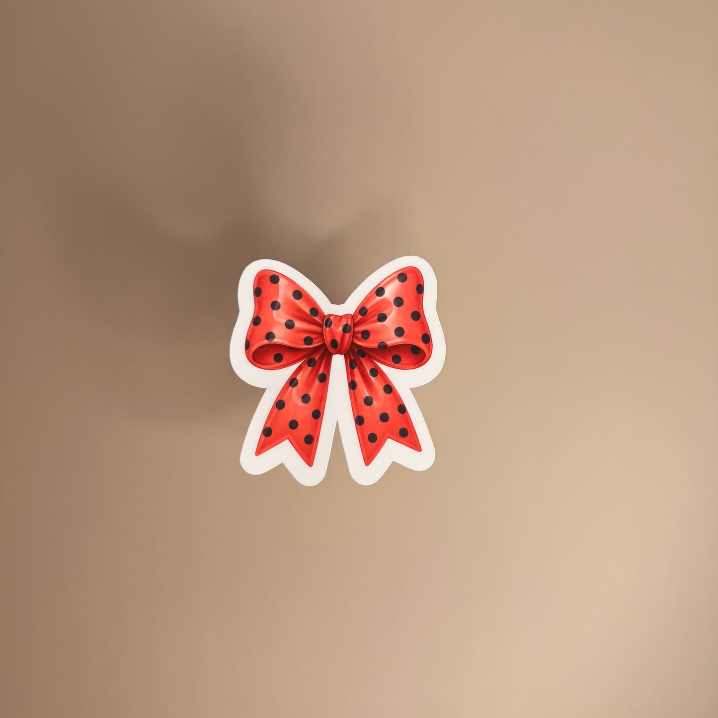 Ladybug Bow Sticker