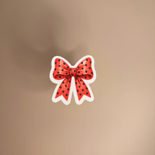 Ladybug Bow Sticker