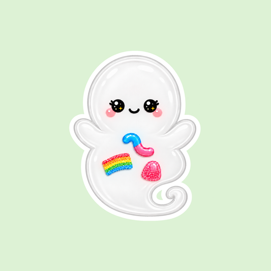 Candy Tummy Ghost Sticker