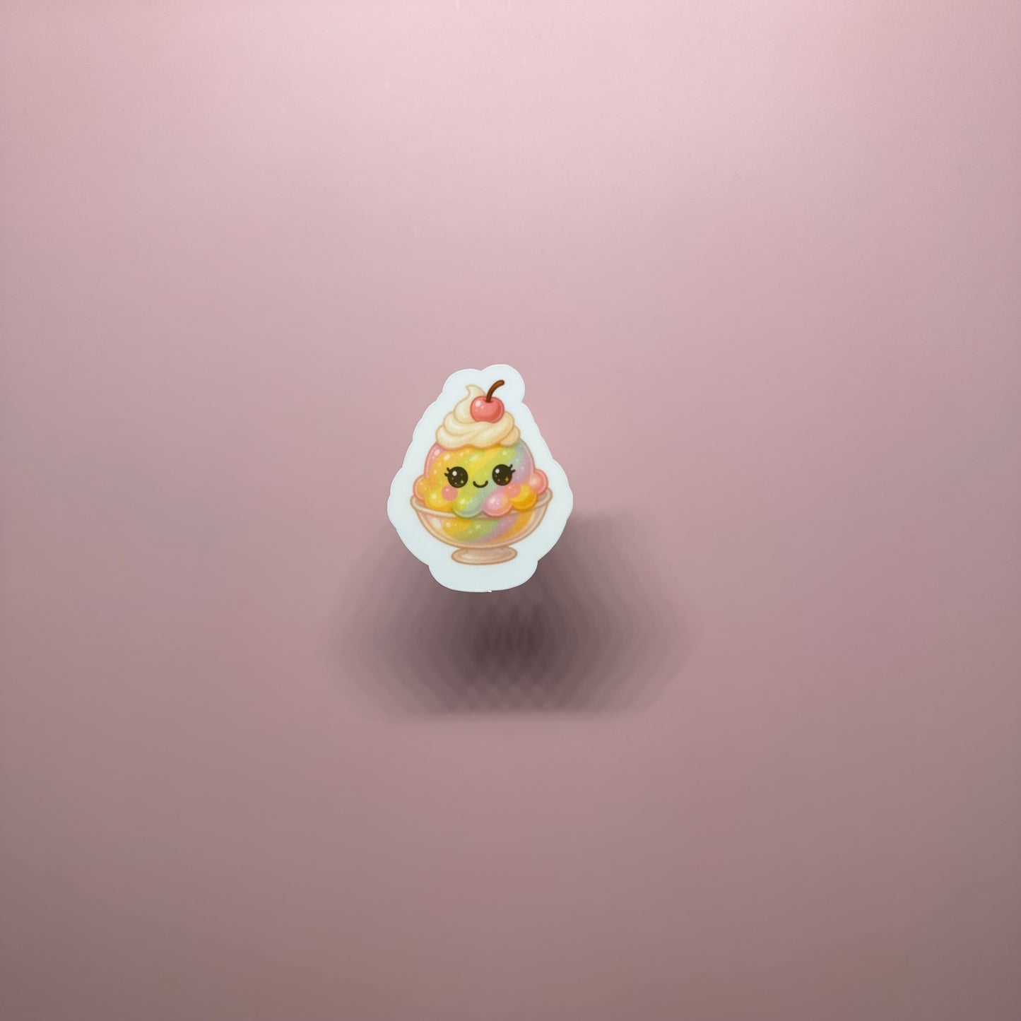 Rainbow Ice Cream Sticker: Kawaii Pastel Dessert Vinyl Mini Cutie™