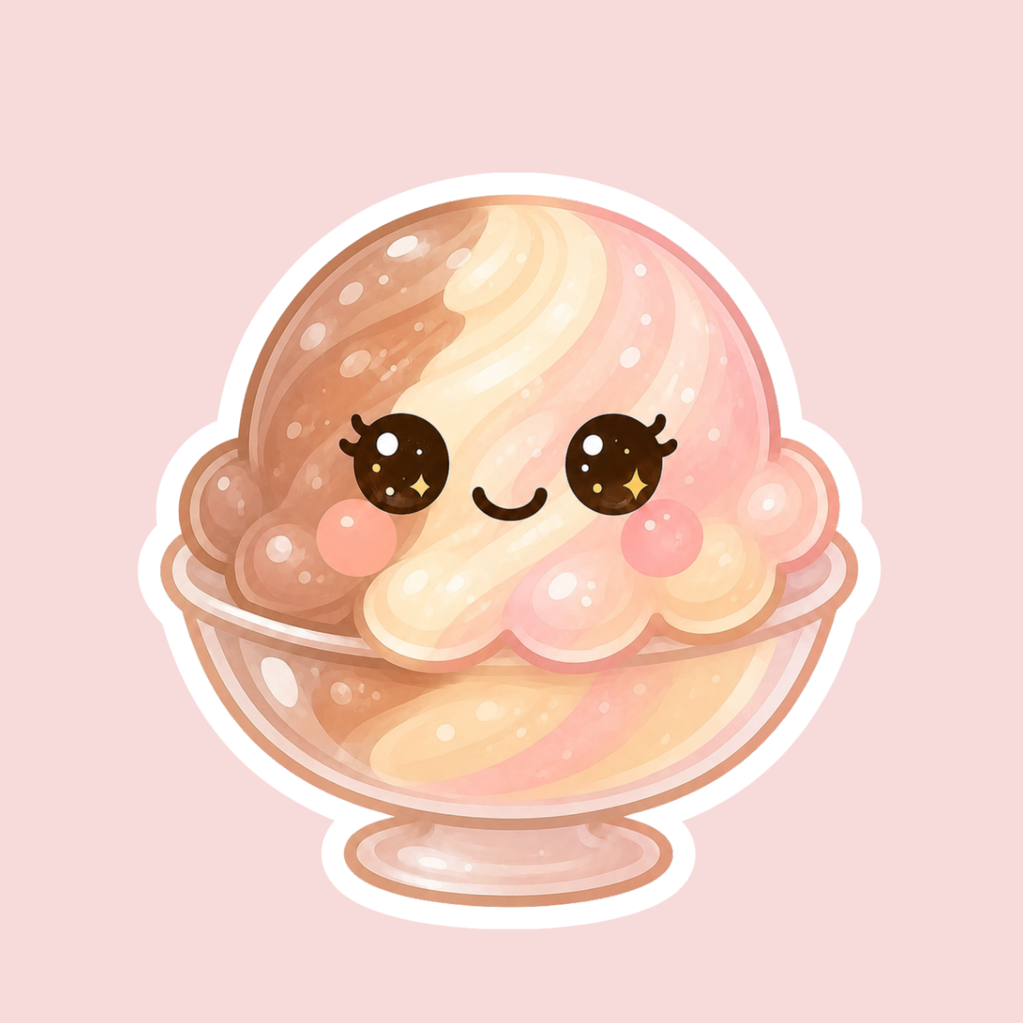 Neapolitan Ice Cream Sticker