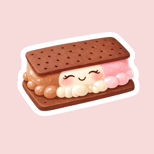 Neapolitan Ice Cream Sandwich Sticker