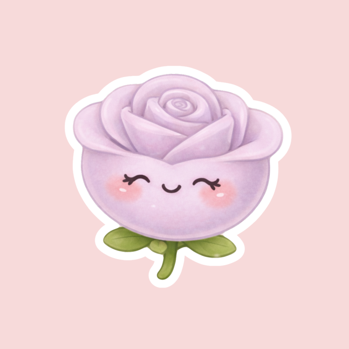 Dusty Lavender Rose Sticker