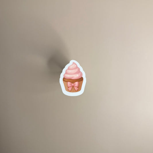 Pink Cupcake Sticker