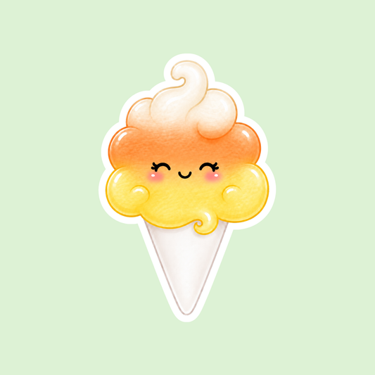 Candy Corn Cotton Candy Sticker
