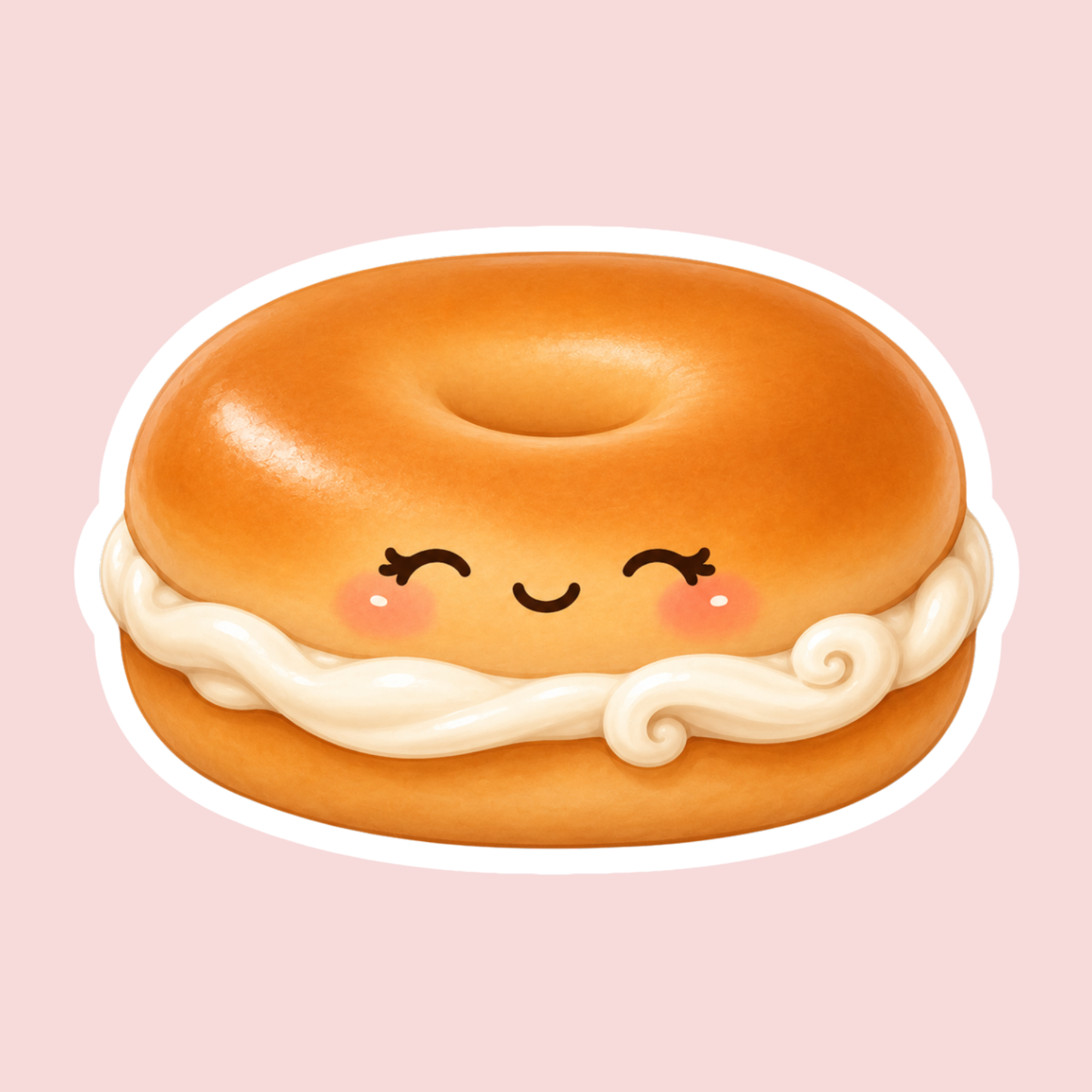 Cream Cheese Bagel Sticker
