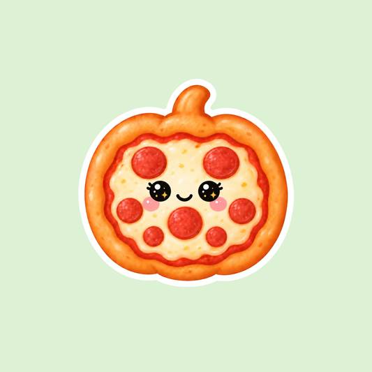 Pumpkin Pizza Sticker