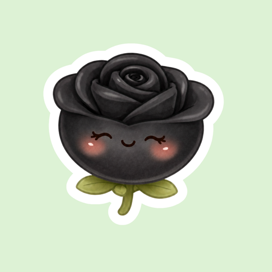 Midnight Black Rose Sticker