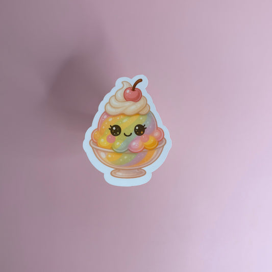 Rainbow Sorbet Ice Cream Mini Cutie™ Sticker