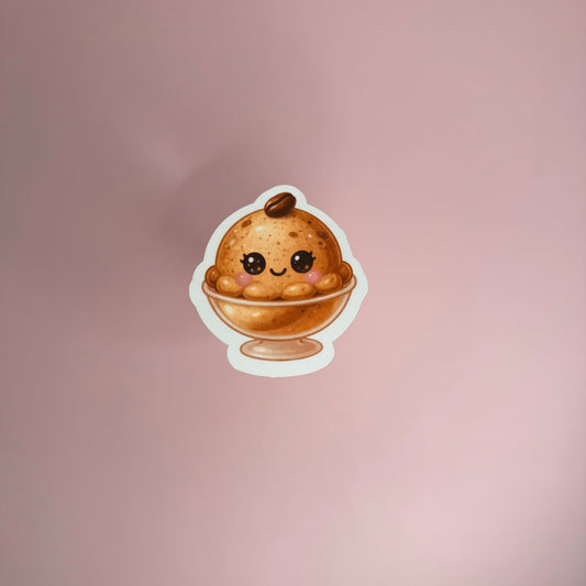 Coffee Ice Cream Scoop Mini Cutie™ Sticker