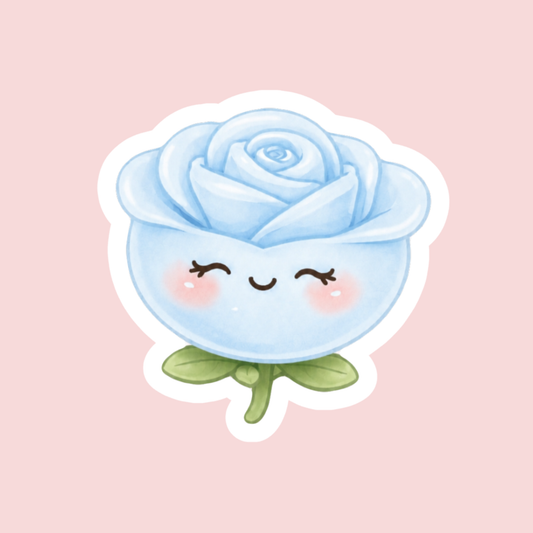 Baby Blue Rose Sticker