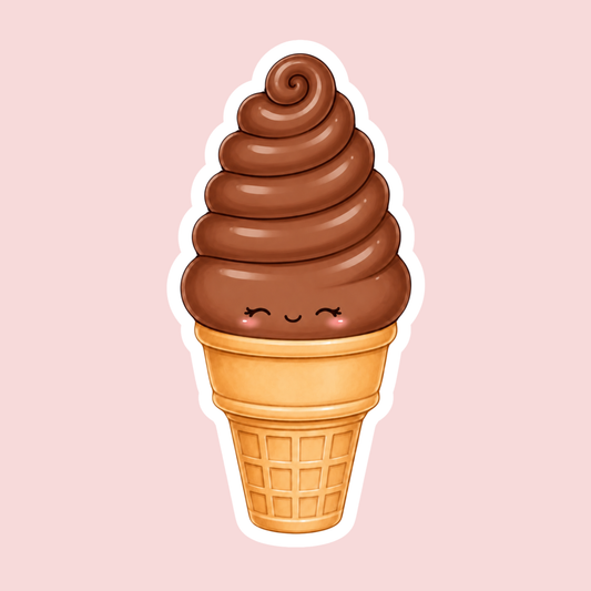Chocolate Soft Serve Sticker