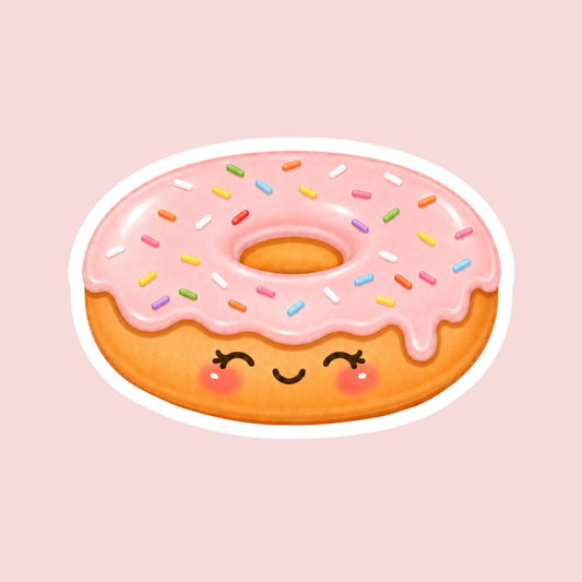 Strawberry Sprinkle Donut Sticker