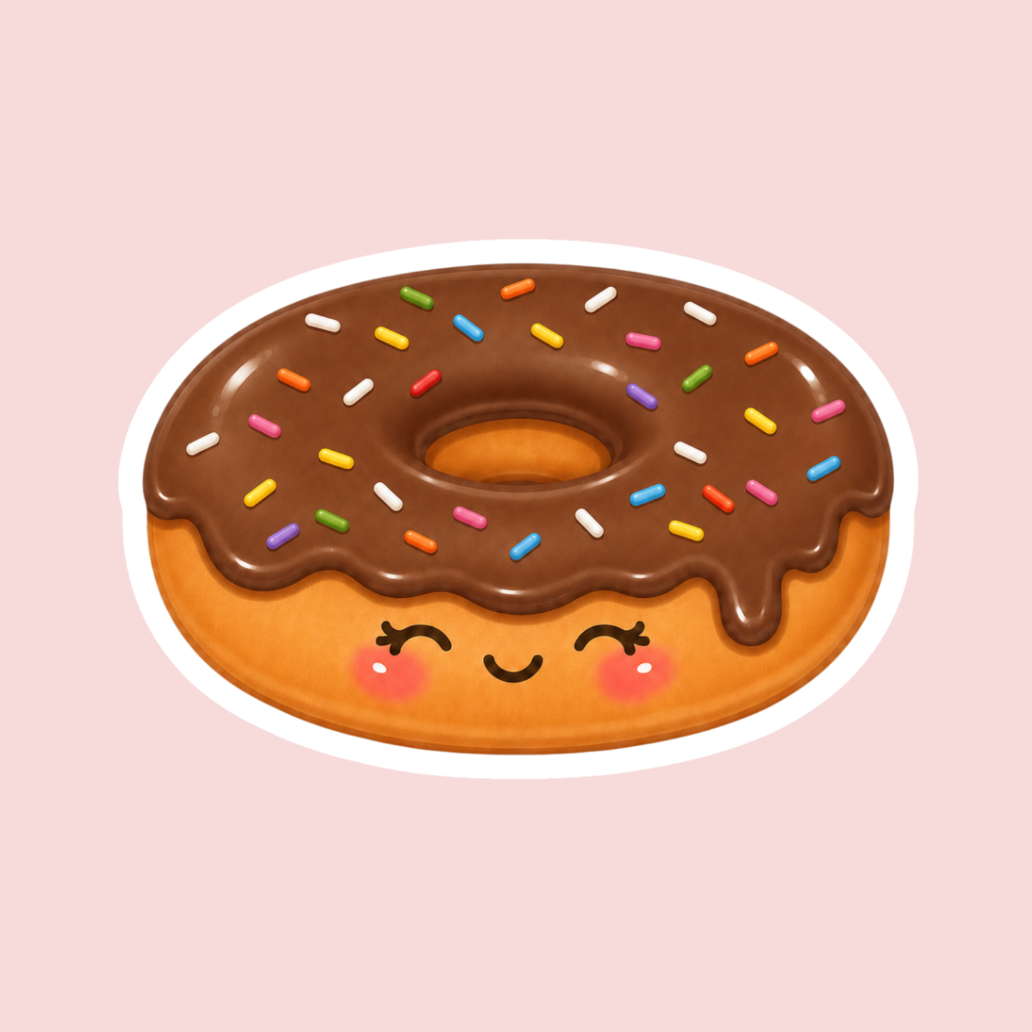 Chocolate Sprinkle Donut Sticker