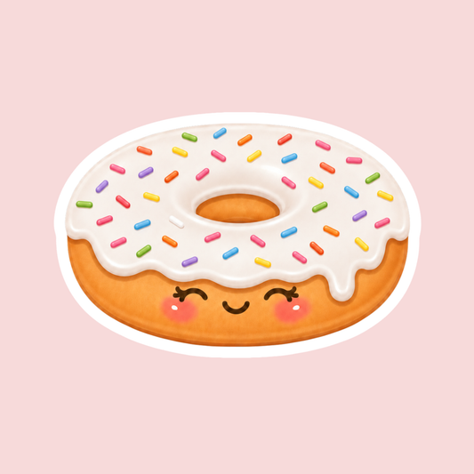 Vanilla Sprinkle Donut Sticker