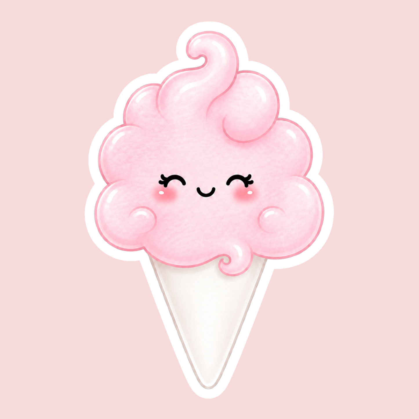 Pink Cotton Candy Sticker