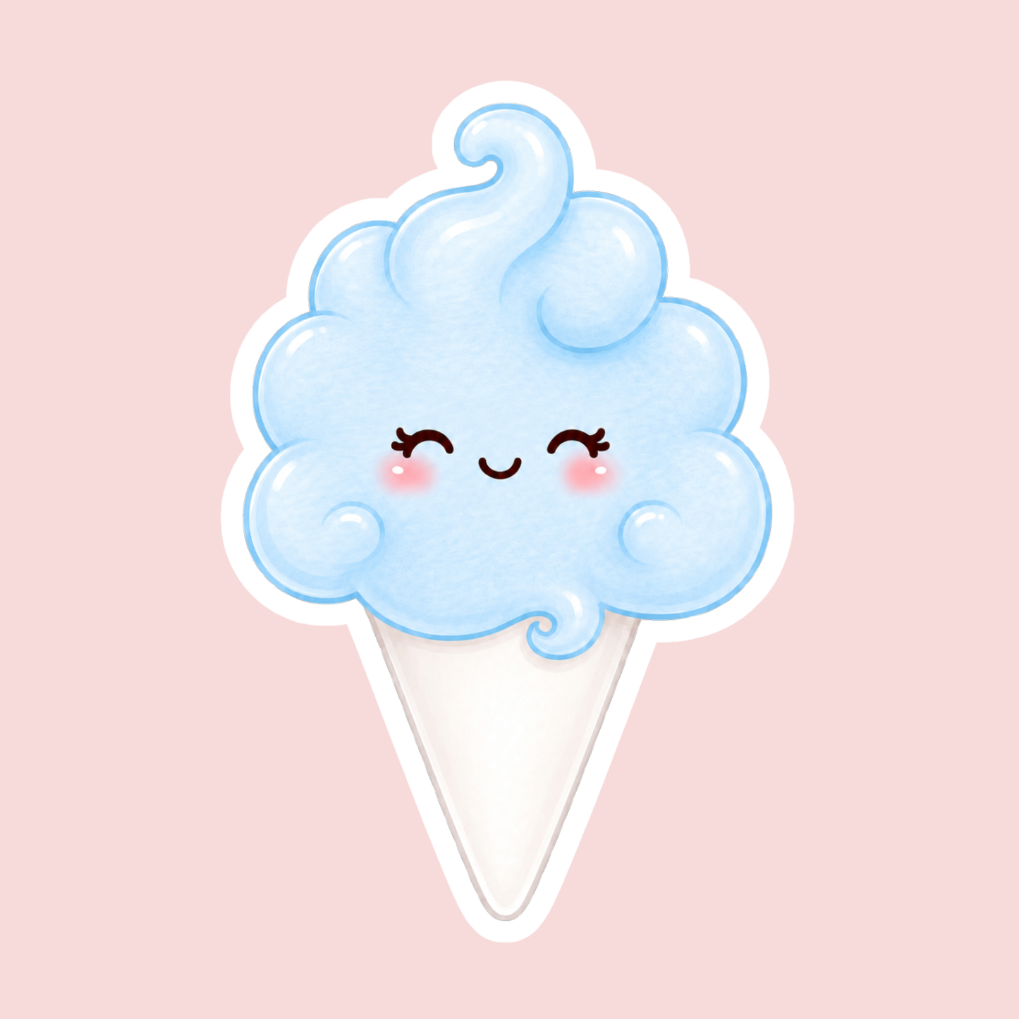 Blue Raspberry Cotton Candy Sticker