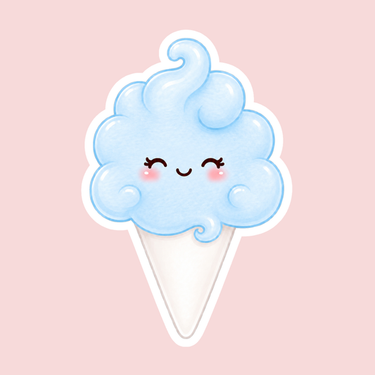 Blue Raspberry Cotton Candy Sticker