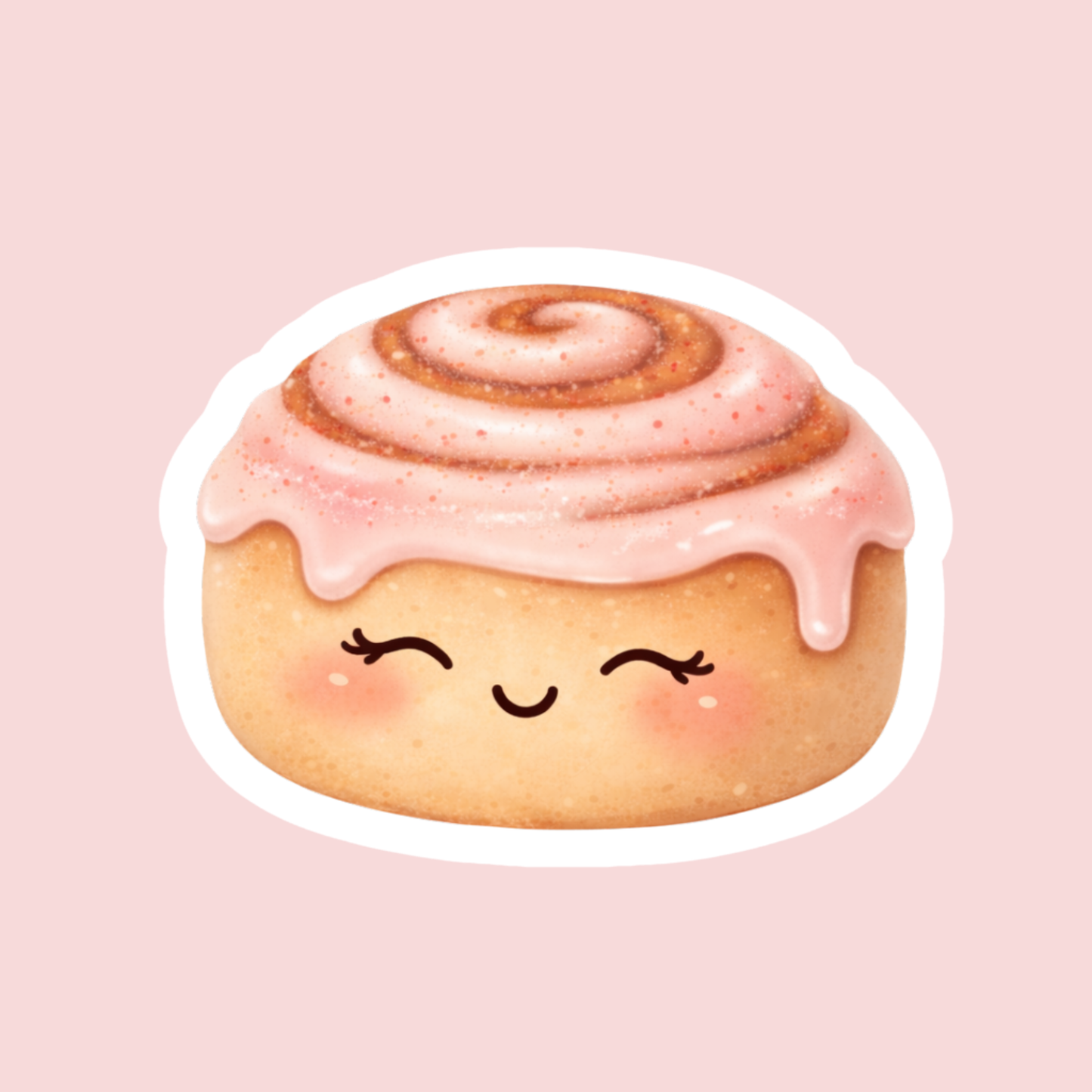 Strawberry Cinnamon Roll Sticker