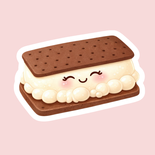 Vanilla Ice Cream Sandwich Sticker