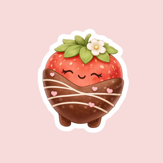 Chocolate Covered Strawberry Sticker