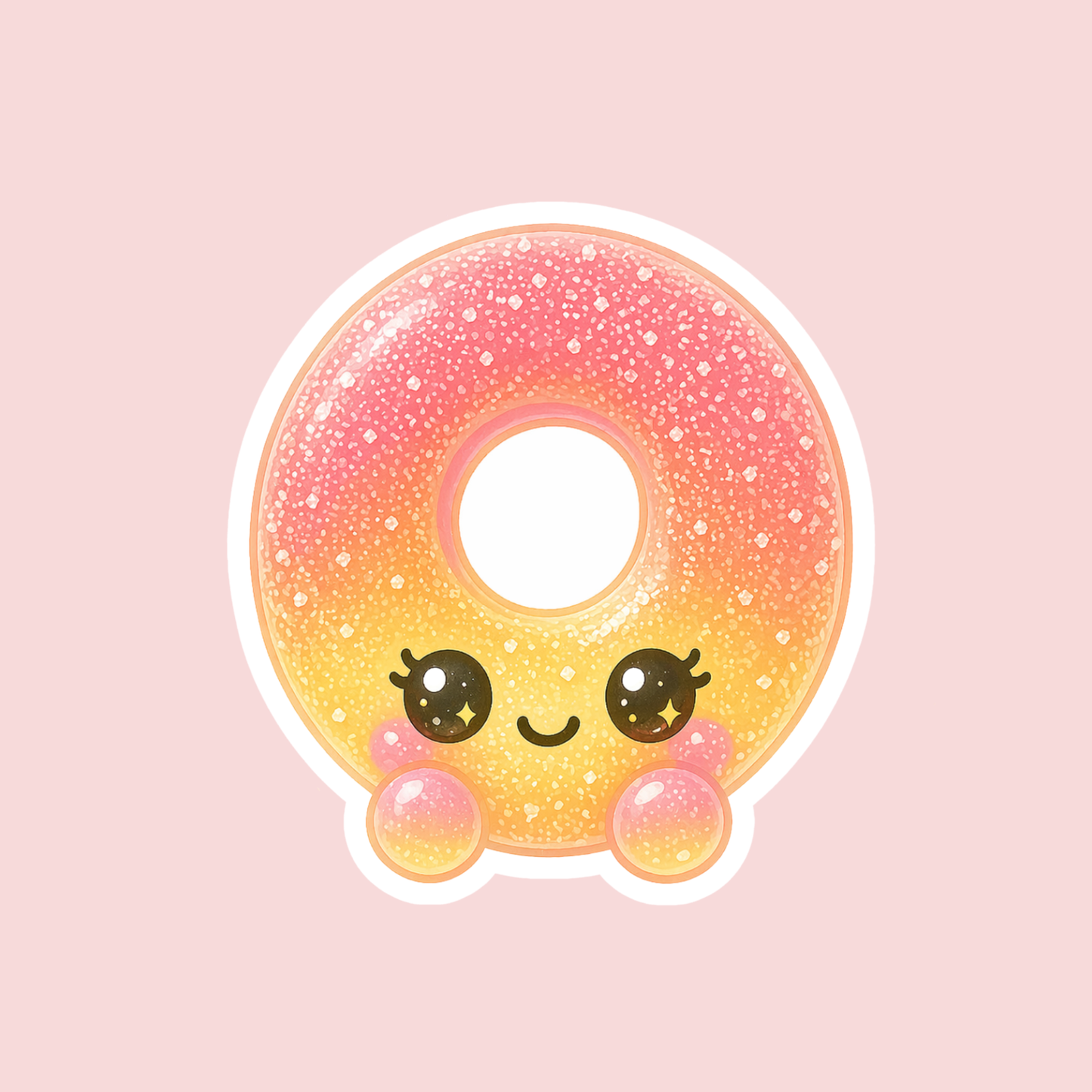 Peach Ring Gummy Sticker