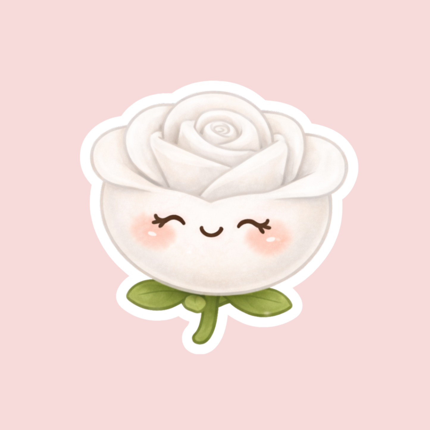 White Rose Sticker