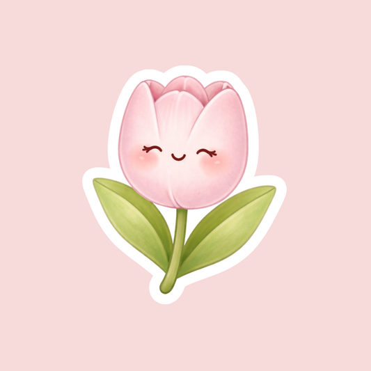 Pink Tulip Sticker