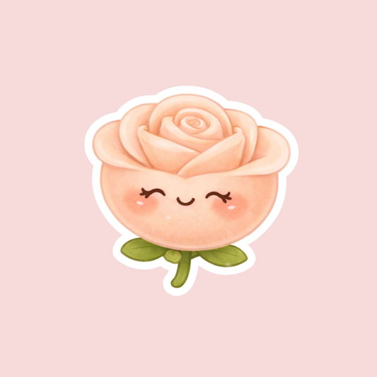 Peach Rose Sticker